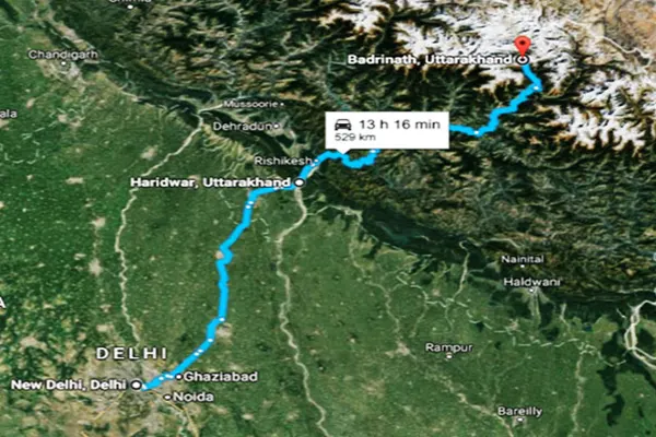 How to Reach Badrinath by Road Via Delhi